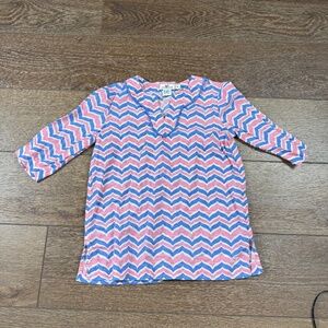 Vineyard Vines Girls Cover-Up, Pink/Blue XS Lightweight Beach Summer Swim, Dress